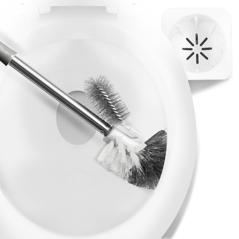 Bộ Hộp Cọ Toilet Tròn X2 Sợi Cước